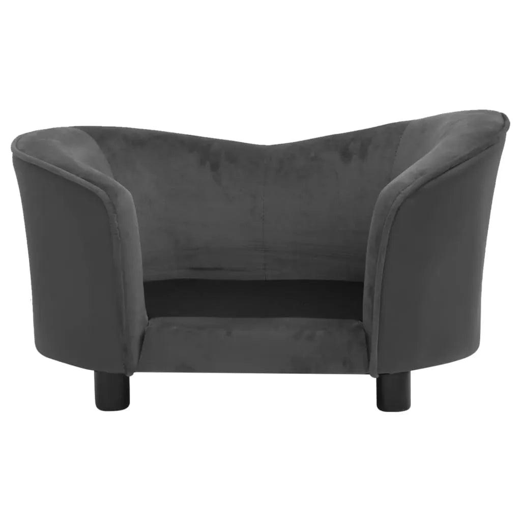  VidaXL Hundesofa Dunkelgrau 69x49x40 Cm Plüsch Und Kunstleder