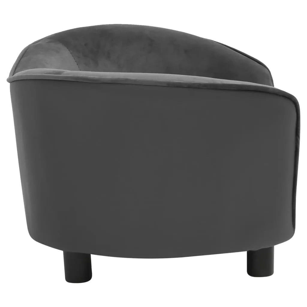  VidaXL Hundesofa Dunkelgrau 69x49x40 Cm Plüsch Und Kunstleder