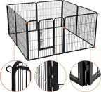  Welpenauslauf 8-Eck Für Hunde Laufgitter Laufstall Welpenlaufstall Hundegehege Für Kaninchen Kleine Haustiere FEANDREA Schwarz PPK88H