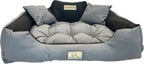  Großes Hunde- Und Katzenbett 75 X 65 Dunkelgrau - Kingdog Größe M