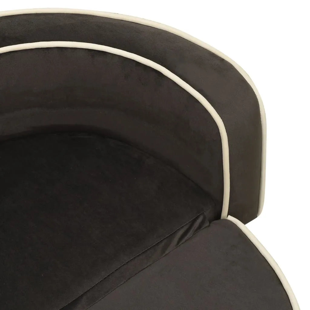 VidaXL Hundesofa Klappbar Dunkelgrau 73x67x26 Cm Plüsch Kissen