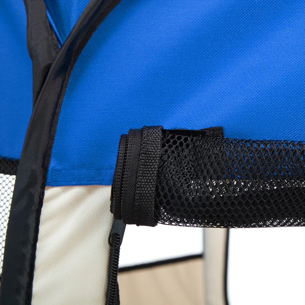  Tectake Tierlaufstall Aus Polyester Inkl. Tragetasche - Blau