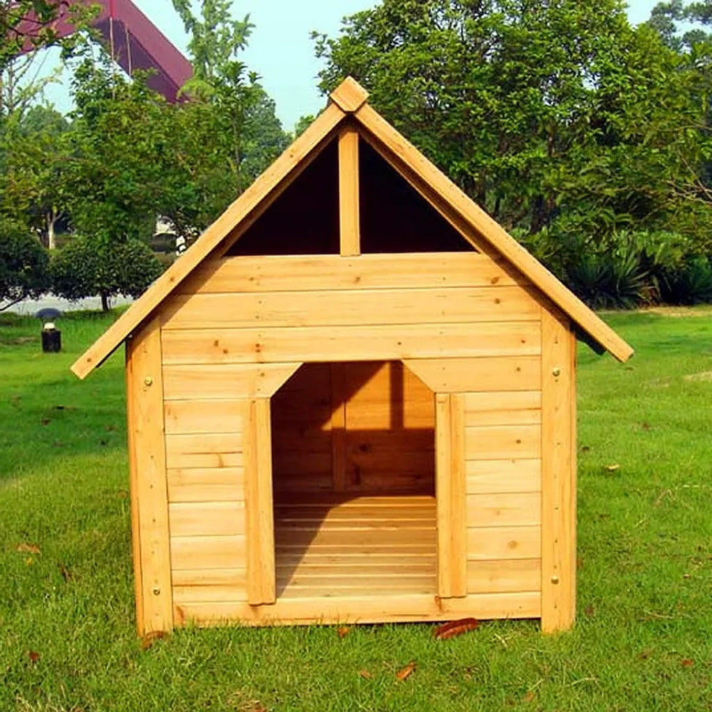 Mucola 95CM Hundehütte Wetterfest Hundekäfig Holz Hundehaus Haustierhütte Hundehöhle
