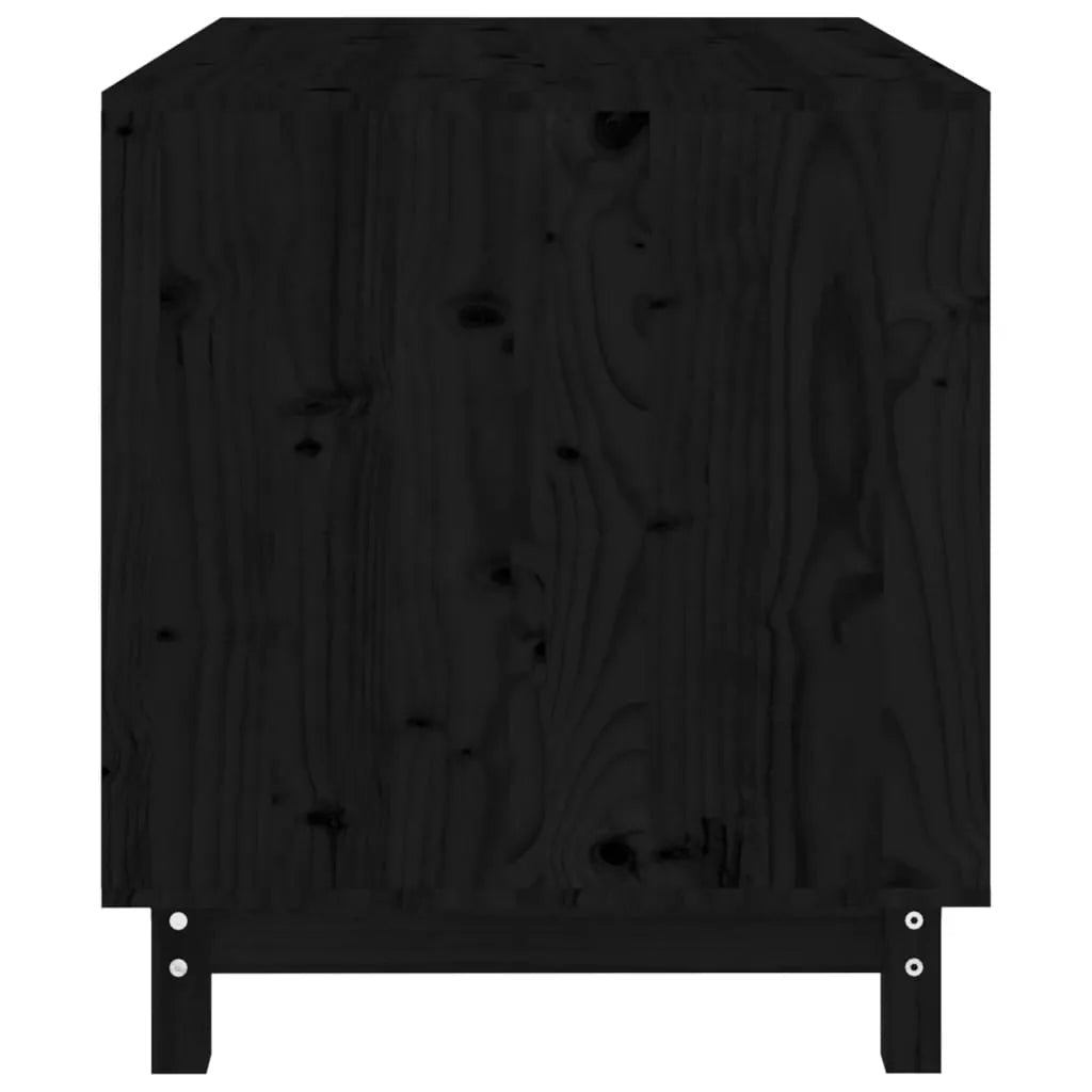  VidaXL Hundehütte Schwarz 90x60x67 Cm Massivholz Kiefer