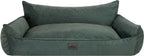  Orthopädisches Hundebett JOKER Bett Hund Sofa Schlafplatz Korb Matratze Tierbett XXL 106x80 Cm Grün Velours