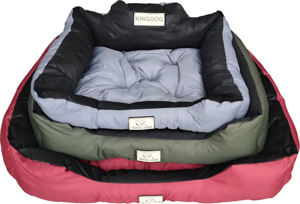  Großes Hunde- Und Katzenbett 75 X 65 Dunkelgrau - Kingdog Größe M