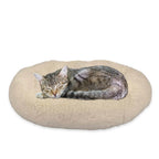  Peaceful Pooch M - Flauschiges Hundebett - 76cm Durchmesser - Faltbar - In Versch. Größen - Katzenbett - Waschbar - Herausnehmbare Polsterung - Entspannt Gelenke & Muskeln - Anti-Rutsch-Noppenboden