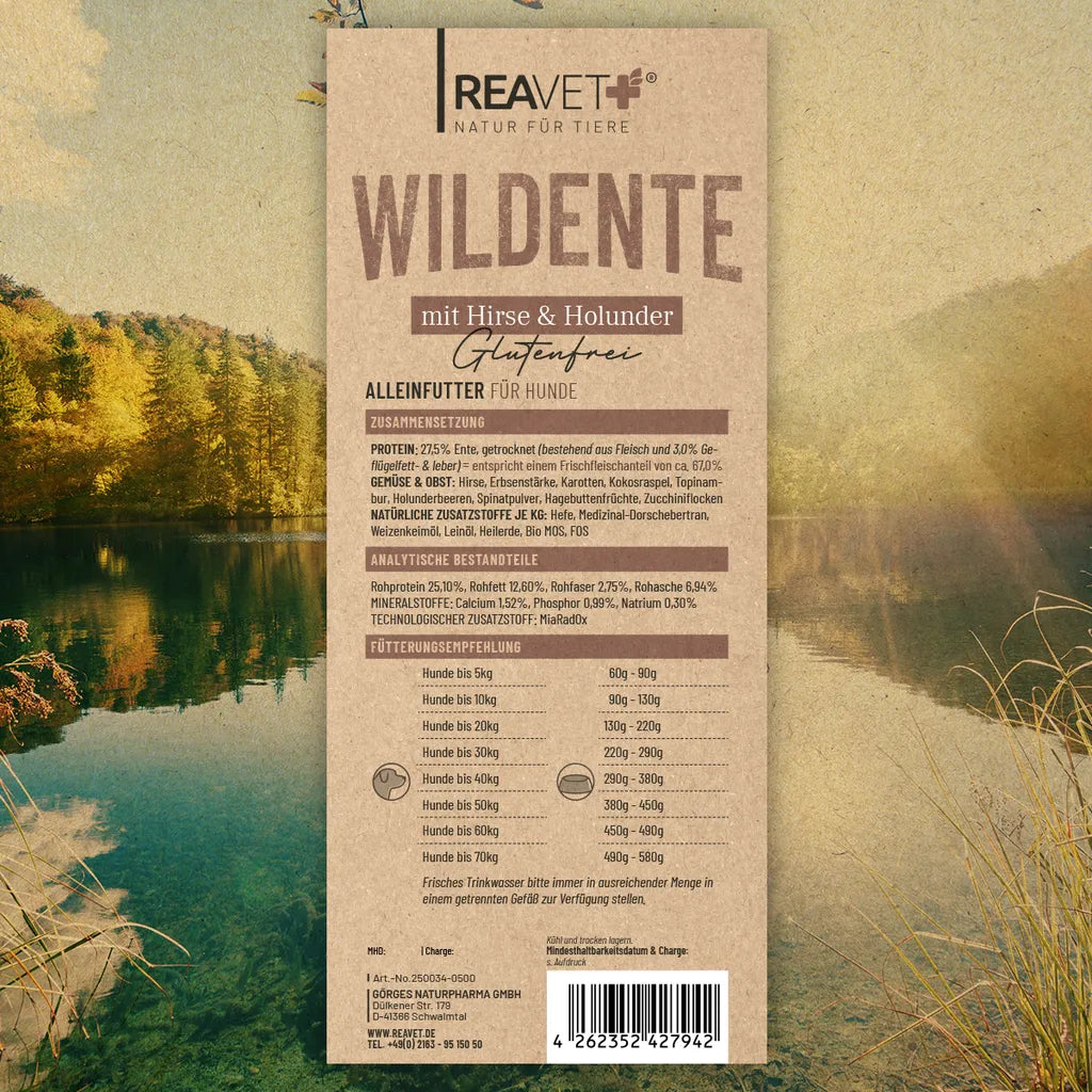  REAVET Natur Hundefutter Trocken 5er Set (5x500g) – 100% Natürlich Trockenfutter Hund, Getreidefrei Für Allergiker, Hunde Trockenfutter, Natur Ohne Chemie Und Künstliche Vitamine