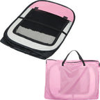 Tectake Tierlaufstall Aus Polyester Inkl. Tragetasche - Rosa
