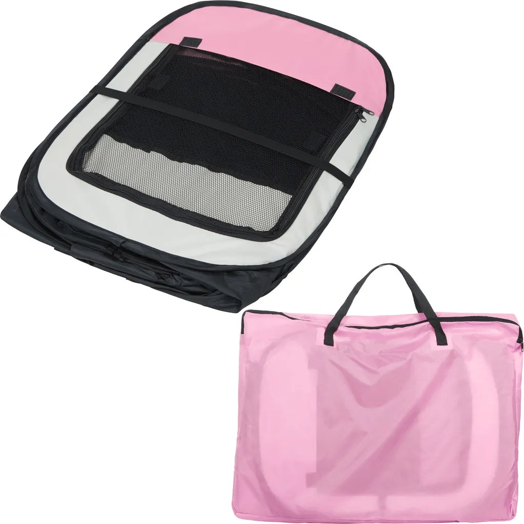  Tectake Tierlaufstall Aus Polyester Inkl. Tragetasche - Rosa