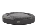  Hundebett Hobbydog RABBIT Tierbett Hundesofa Schlafplatz Couch Rund Plüsch XL Dunkel Grau