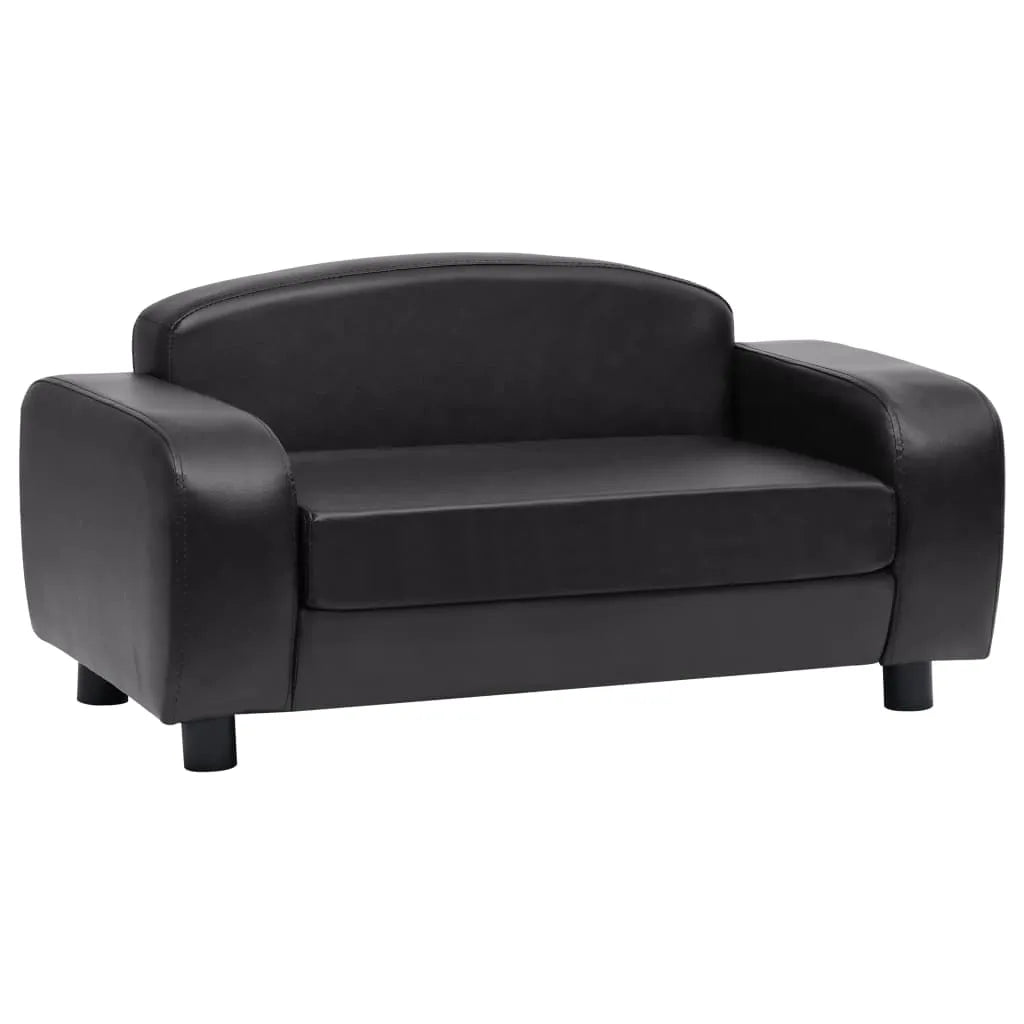  VidaXL Hundesofa Schwarz 80x50x40 Cm Kunstleder
