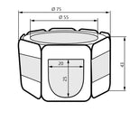  MeisterPet Welpenlaufstall Tierlaufstall 75 X 75 X 43 Cm - Hunde/ Katzen - Gratis Reisenapf Faltbare Futternapf/Wassernapf Und Tragetasche