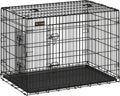  Feandrea Hundekäfig, XXL, 122 X 74,5 X 80,5 Cm, Klappbar, Mit 2 Türen, Ausziehbare Kunststoffschale, Schwarz PPD48H