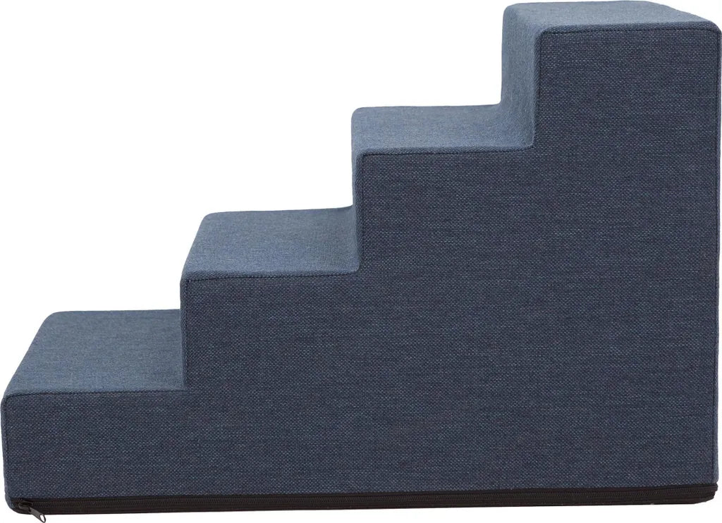  Hobbydog Hundetreppen Inari, Für Kranke Und ältere Tiere, Einganshilfe, Rampe Zwei Größen - 4 Stufen - 60 X 40 X 40 Cm [Größe: L] - Navyblau