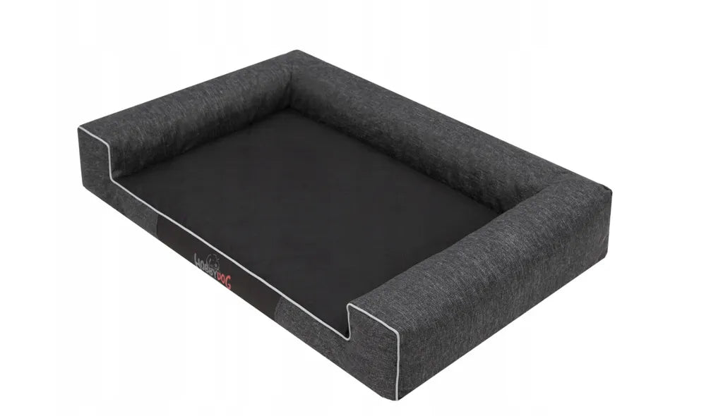  Hundebett Schlafplatz Hundekissen Hundesofa Tierbett Hundematratze Hobbydog XXL Schwarz Ökoleinen