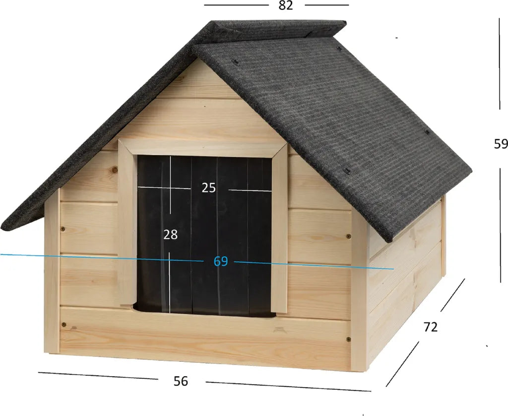  Hundehütte Holz Hundehütte Massiv Isolierte 82x69 Hersteller Weiß