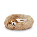  Peaceful Pooch M - Flauschiges Hundebett - 76cm Durchmesser - Faltbar - In Versch. Größen - Katzenbett - Waschbar - Herausnehmbare Polsterung - Entspannt Gelenke & Muskeln - Anti-Rutsch-Noppenboden