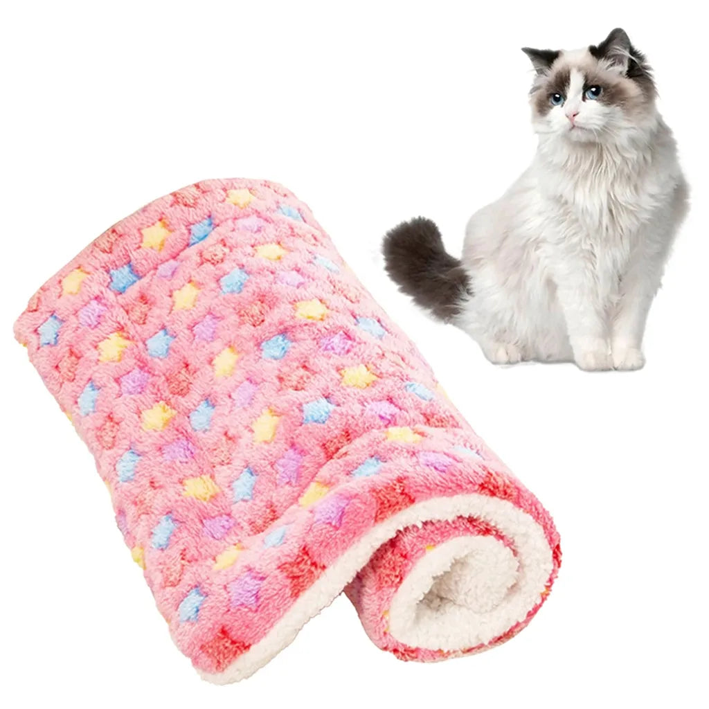  50*30 Cm Rosa Haustierdecke Hundedecken Weicher Flanell Verdickt Bett Matte Für Hund Katze Sofakissen Home Teppich Warm Halten Schlafplatz