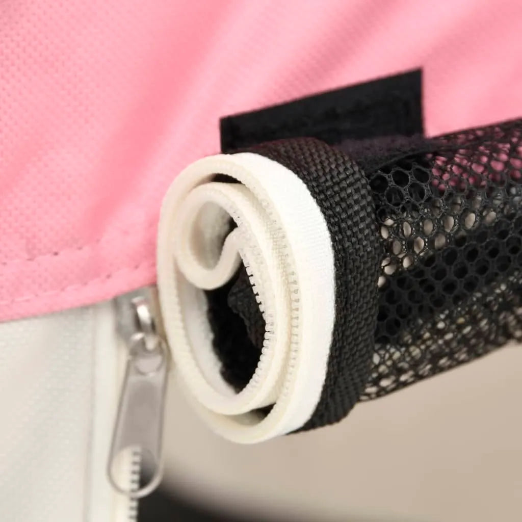  VidaXL Faltbarer Welpenlaufstall Mit Tragetasche Rosa 145x145x61 Cm
