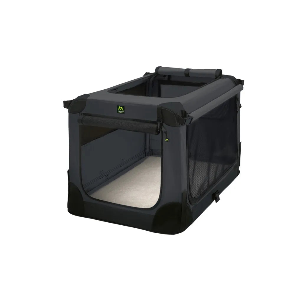  MAELSON Soft Kennel Transportbox, Faltbar - Anthrazit - 82 X 59 X 59