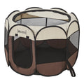  Hundelaufstall Telford 43 X 74 X 74 Cm Pop Up Tierlaufstall Für Innen- Und Außenbereich Welpenlaufstall Hundehütte Braun / Cremefarben