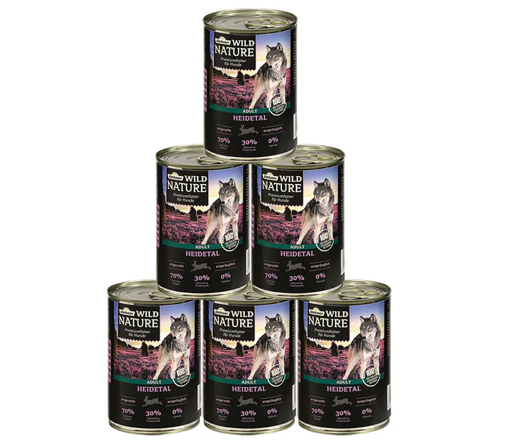 Dehner Wild Nature Hundefutter Adult, Heidetal, 6 X 400 G (2.4 Kg)