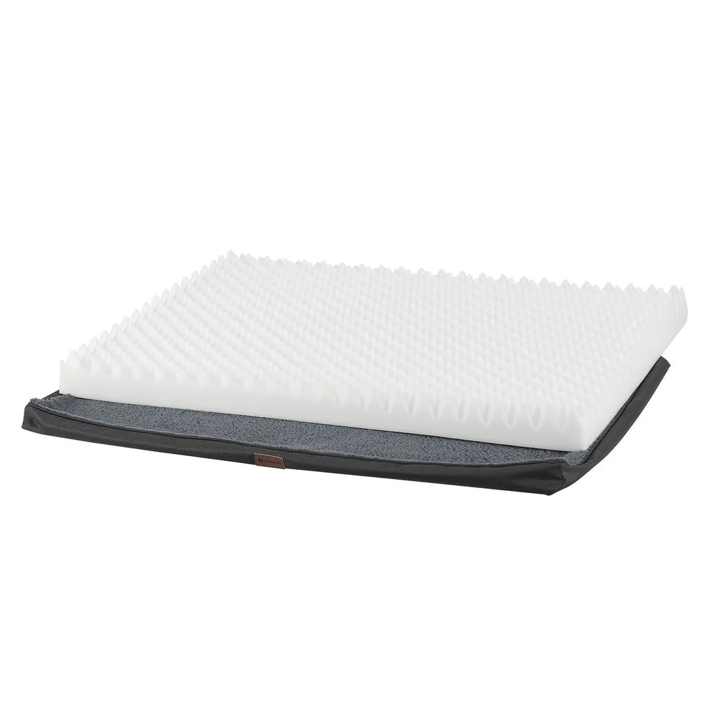  Juskys Hundebett Milow Orthopädisch 112x81cm - Hundekissen Flauschig & Stabil - Bezug Abnehmbar & Waschbar – Hundematte Für Große Hunde - Grau