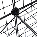 PawHut Freigehege Laufgitter DIY Welpenlaufstall Gittergehege Für Kleintier Aus Metallgitter Absperrgitter Kleine Haustiere Laufstall Für Innen 36 Platten Schwarz 146 X 73 X 73 Cm