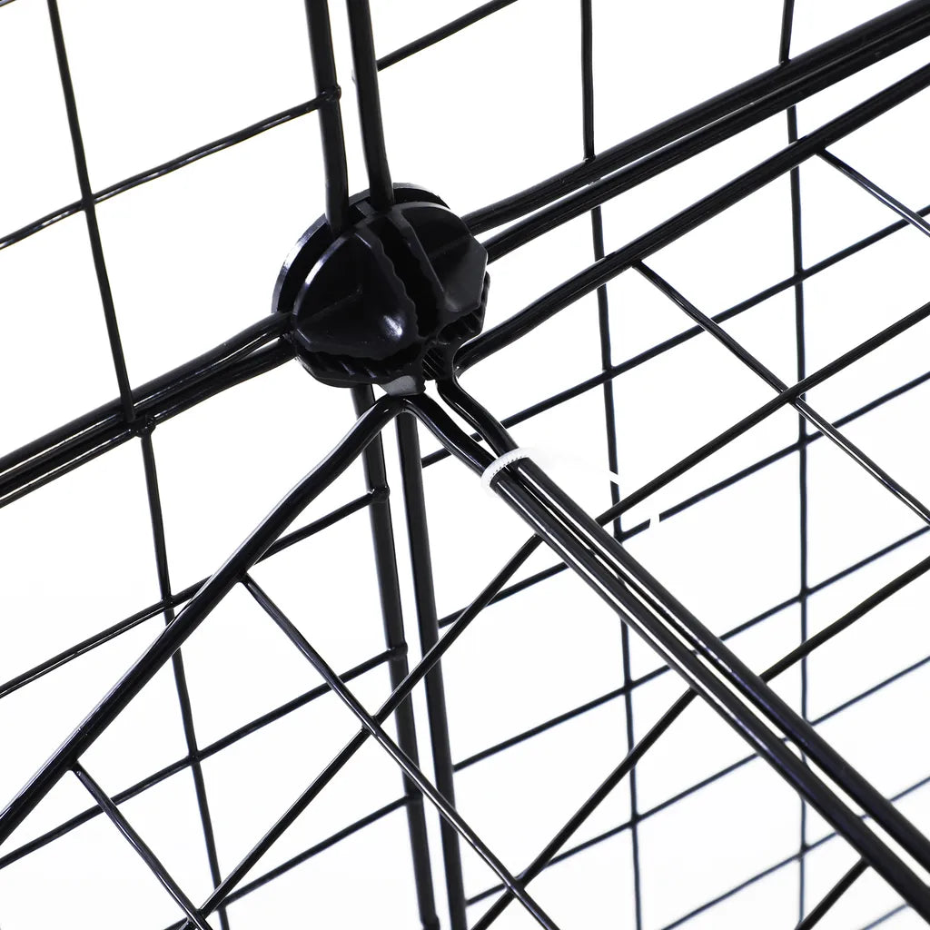  PawHut Freigehege Laufgitter DIY Welpenlaufstall Gittergehege Für Kleintier Aus Metallgitter Absperrgitter Kleine Haustiere Laufstall Für Innen 36 Platten Schwarz 146 X 73 X 73 Cm