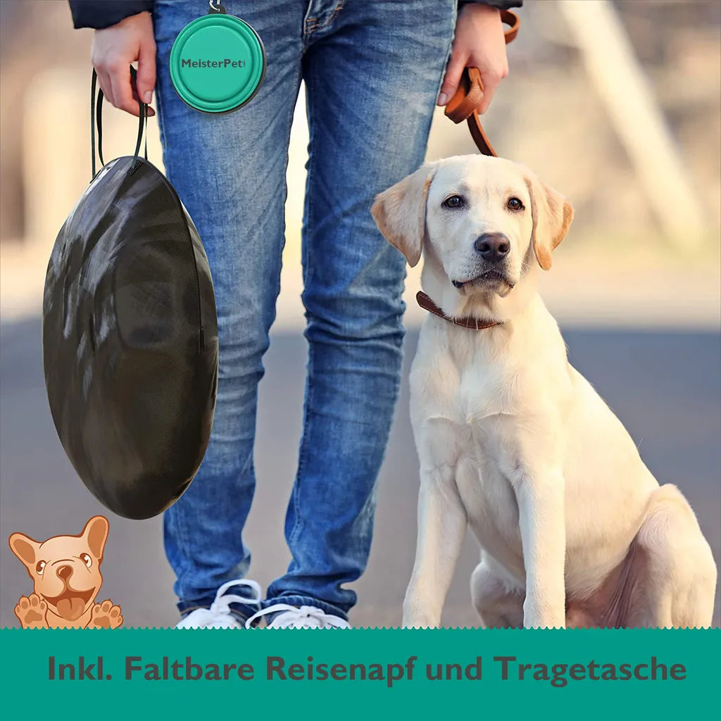  Meisterpet® Welpenauslauf Faltbar Welpenlaufstall Tierlaufstall Für Hunde Hasen Katzen Für Innern Oder Außen - Mehrfache Farben Mit Gratis Faltbare Reisenapf! Größe:Ø X H - 115*58