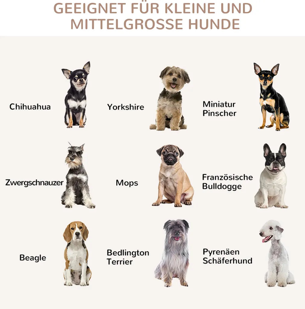  Pawhut Hundekäfig, Tierkäfig Aus Holz, Haustierkäfig Für Mittelgroße Hunde, Hundehütte Mit Kissen, Hundebox, Indoor, Naturholz+Cremeweiß, 82,5 X 57 X 72 Cm