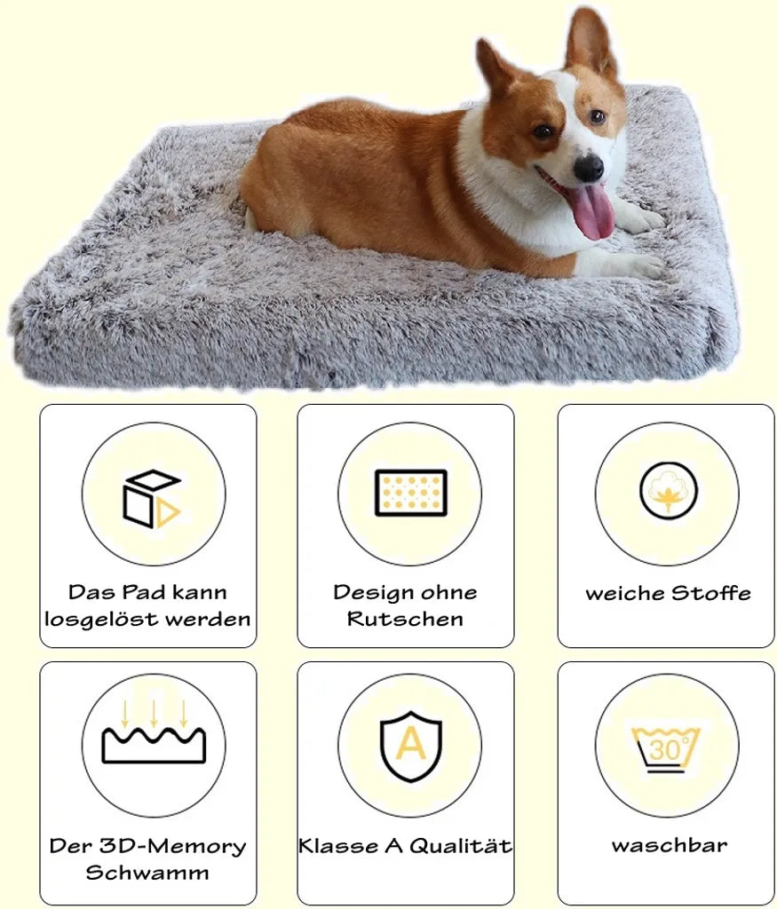  The Pets Smile Plüsch Hundekorb,Hundesofa,Hundekissen,Hundebett,Hundekörbchen,waschbar, Plüsch Kissen, Für Große Hunde