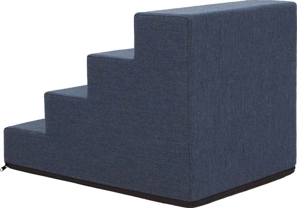  Hobbydog Hundetreppen Inari, Für Kranke Und ältere Tiere, Einganshilfe, Rampe Zwei Größen - 4 Stufen - 60 X 40 X 40 Cm [Größe: L] - Navyblau
