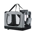  Juskys Hundetransportbox Lassie XL (grau) Faltbar - 58 X 82 X 58 Cm - Hundebox Mit Decke, Tasche & Griffen – Stoff Autotransportbox Für Hunde