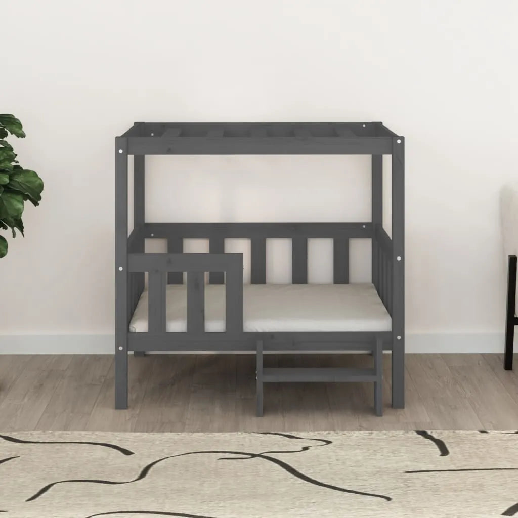  VidaXL Hundebett Grau 95,5x73,5x90 Cm Massivholz Kiefer