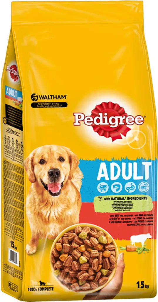  Pedigree 15kg - Adult Mit Rind & Gemüse