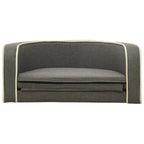  VidaXL Klappbares Hundesofa 76x71x30 Cm Waschbare Kissen Leinen Grau