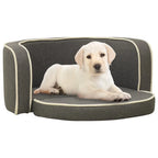  VidaXL Klappbares Hundesofa 76x71x30 Cm Waschbare Kissen Leinen Grau