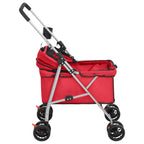  VidaXL Hundewagen Faltbar Rot 76x50x100 Cm Oxford-Gewebe