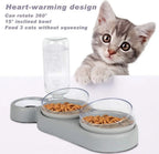  Fressnapf Katze Mit Ständer Katzenfutter Schale - 15 ° Katzennapf Erhöht Personalisierte Haustier Napf Mit Neigung, Um Erbrechen Zu Vermeiden Katzennapf Für Katzen