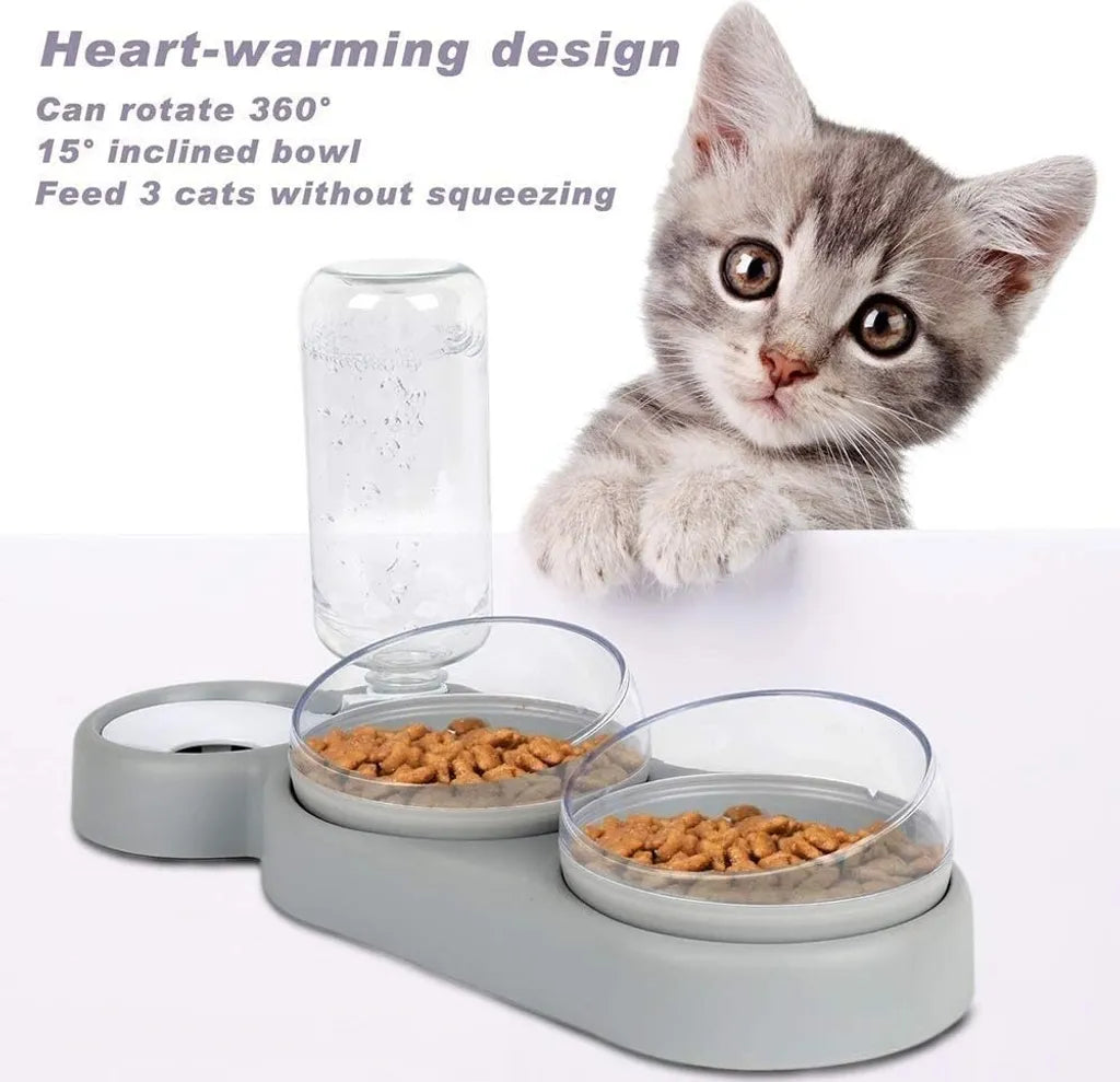  Fressnapf Katze Mit Ständer Katzenfutter Schale - 15 ° Katzennapf Erhöht Personalisierte Haustier Napf Mit Neigung, Um Erbrechen Zu Vermeiden Katzennapf Für Katzen