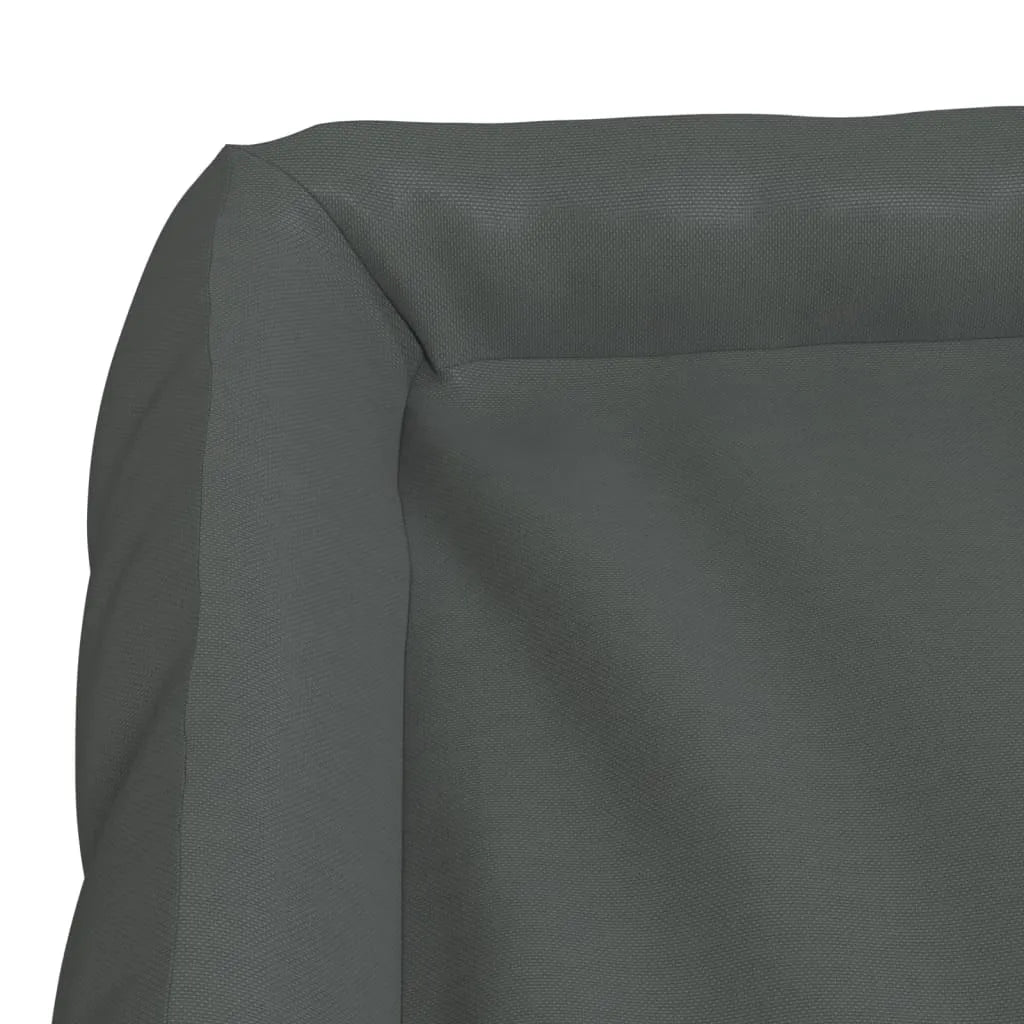  VidaXL Hundebett Mit Kissen Dunkelgrau 75x58x18 Cm Oxford-Gewebe