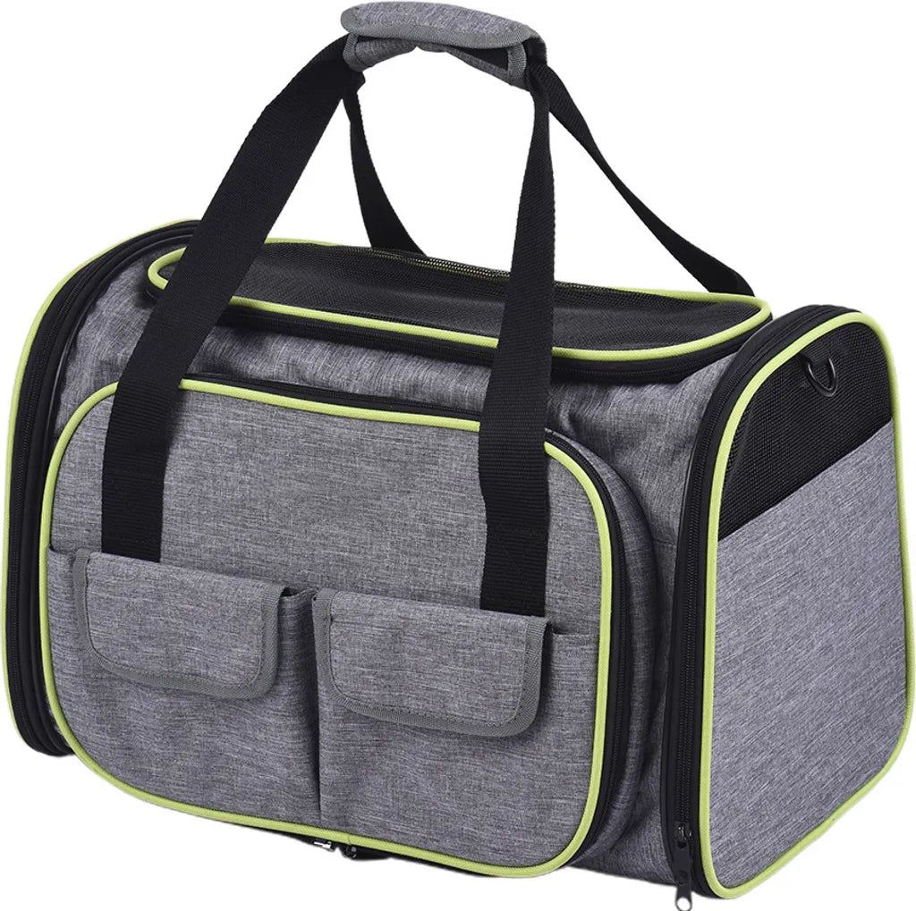  Faltbare Hundebox Transporttasche Transportbox Auto Für Katze Hunde Große Kleine Box Bag Mit Fleece-Matte 44.5 X 33 X 28cm