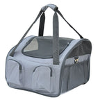 PawHut Hundetasche Auto Hundebox Transportbox Tragetasche Autositz Katze 41 X 34 X 30cm Oxford Gewebe Grau