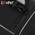 LOVPET® Hundebox Hundetasche Transportbox 2in1 Hunde & Katzentasche Hundetransportbox Inkl. Pet-Kissen + 3x Beutelrollen + Napf 44x31x36xm Transporttasche Für Haustiere, Haustiertransportbox, Farbe:Anthrazit