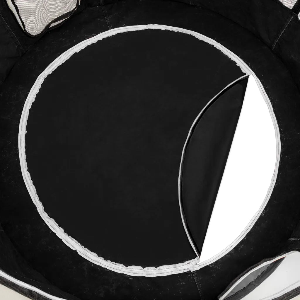  Tectake Welpenlaufstall Carola Aus Polyester Mit Tragetasche - Schwarz