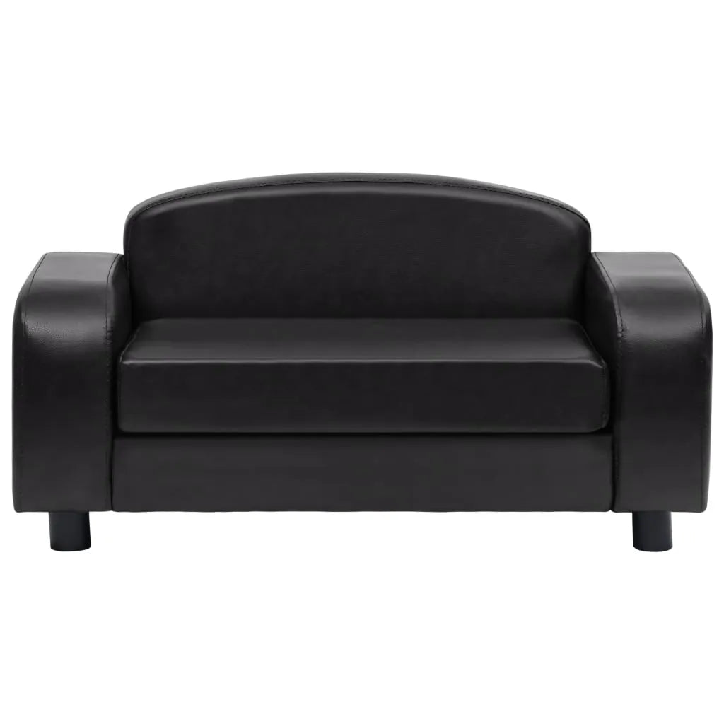  VidaXL Hundesofa Schwarz 80x50x40 Cm Kunstleder