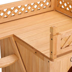  Cadoca Katzenhaus FSC®-zertifiziertes Holz 64,5x54,5x53,5cm 2-stöckig Leiter Balkon Indoor Outdoor Hundehütte Katzenvilla Tierhaus