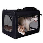  Hundetransportbox Hundetasche Hundebox Faltbare Kleintiertasche (XXL) 90x61x65 Cm Schwarz